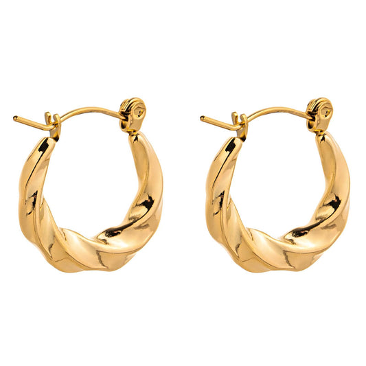 18K gold plated Stainless steel  Circle earrings